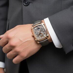 NWT Authentic Heritor Valentin Automatic Grey Dial Men's Watch